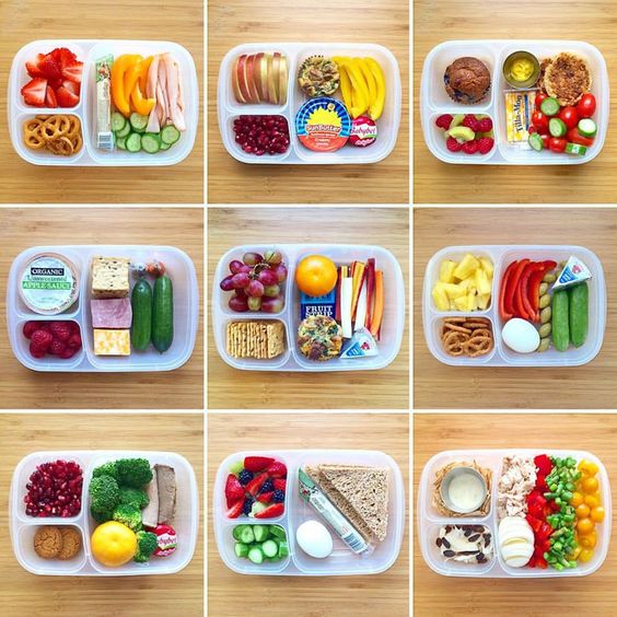 "Perhaps one of these lunches can offer you ideas for the upcoming week." || packed in @easylunchboxes via Dana Shafir Wellness's